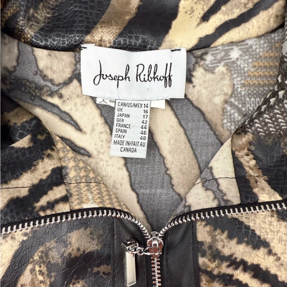 Joseph Ribkoff Animal Print Jacket sz US 14 - Picture 16 of 17
